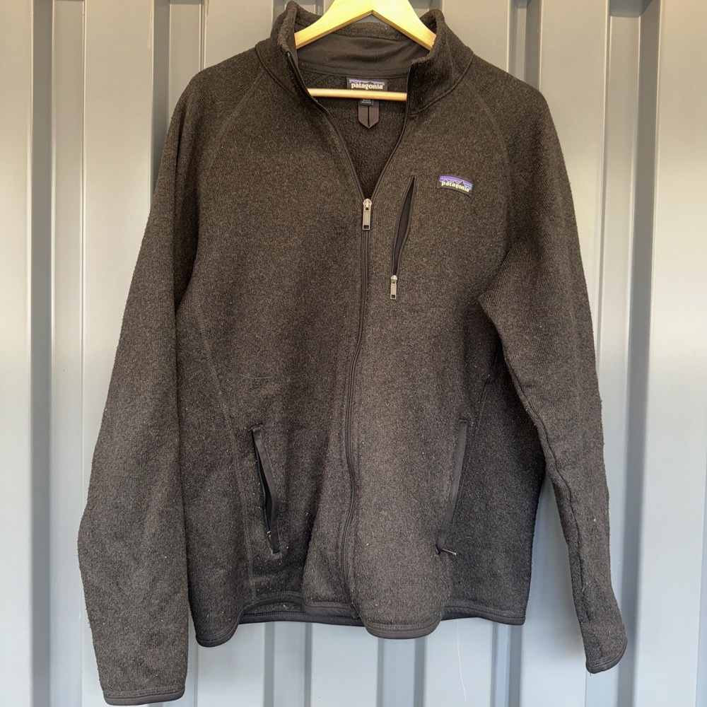 Patagonia Jacket Mens Large Black Better Sweater Fleece Full Zip